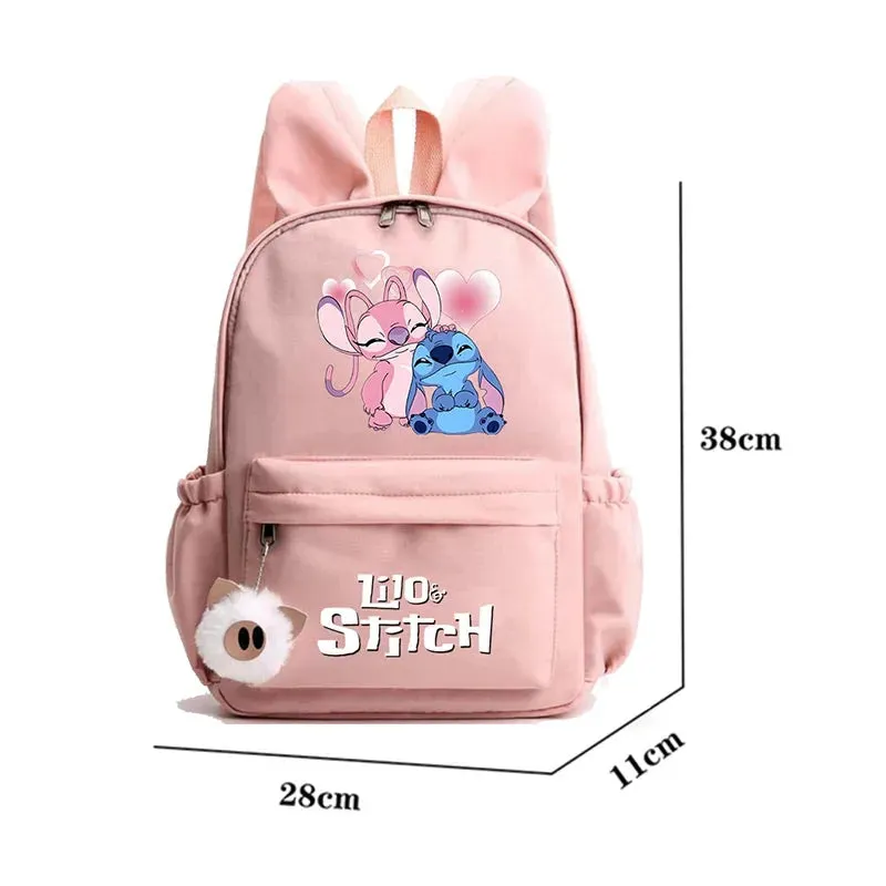 Disney Lilo Stitch Backpack Teen Girl Boy Back To School Backpack School Bag Rucksack Women Canvas Rucksack Kid Birthday Gift