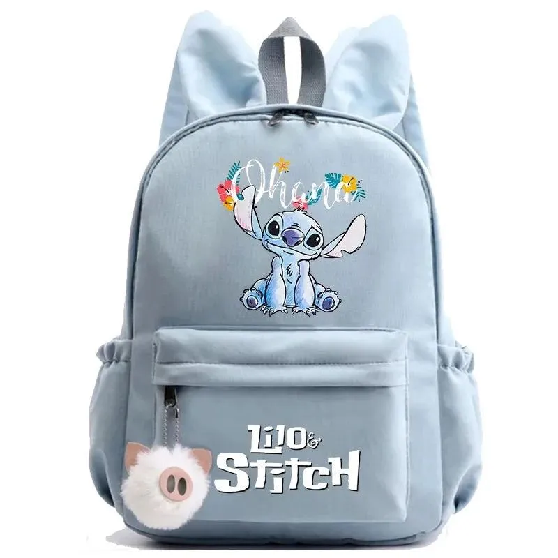 Disney Lilo Stitch Backpack Teen Girl Boy Back To School Backpack School Bag Rucksack Women Canvas Rucksack Kid Birthday Gift