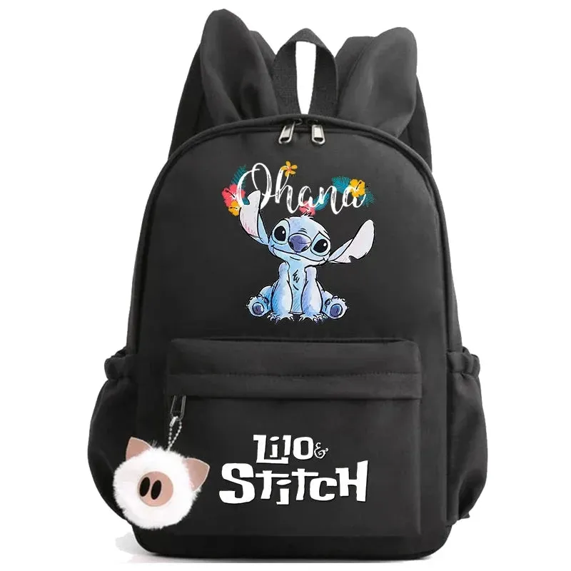 Disney Lilo Stitch Backpack Teen Girl Boy Back To School Backpack School Bag Rucksack Women Canvas Rucksack Kid Birthday Gift