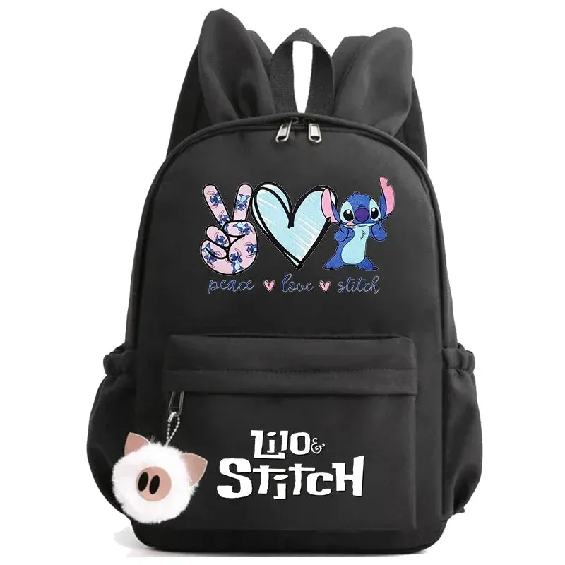 Disney Lilo Stitch Backpack Teen Girl Boy Back To School Backpack School Bag Rucksack Women Canvas Rucksack Kid Birthday Gift