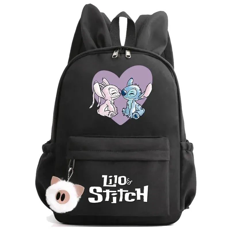 Disney Lilo Stitch Backpack Teen Girl Boy Back To School Backpack School Bag Rucksack Women Canvas Rucksack Kid Birthday Gift