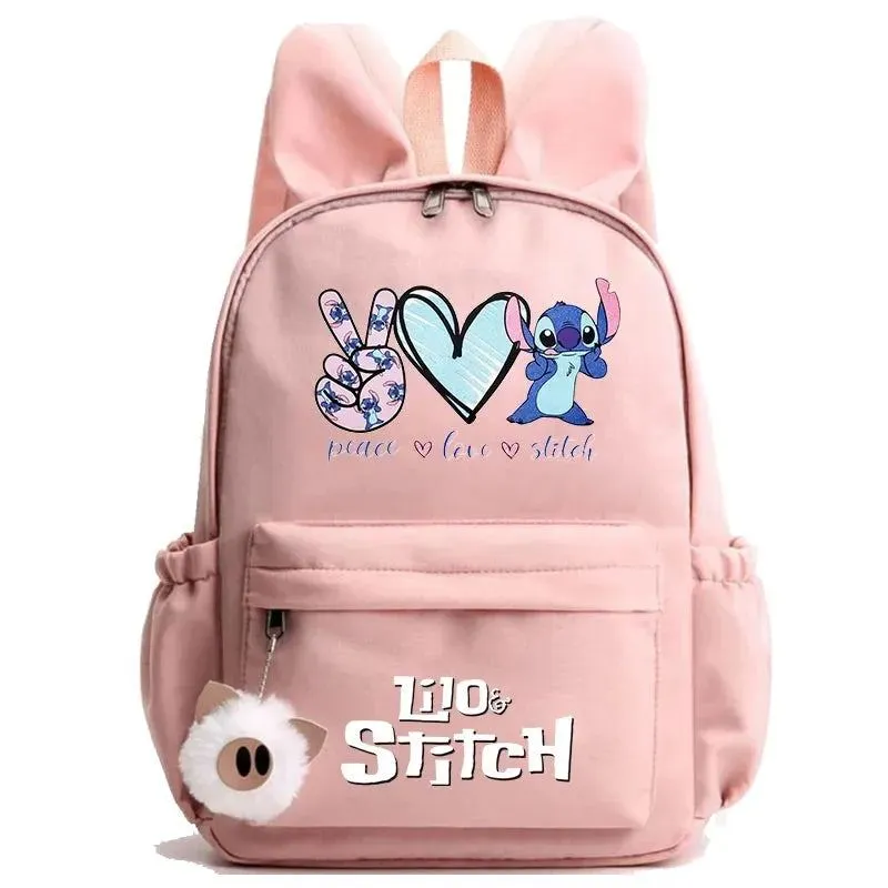 Disney Lilo Stitch Backpack Teen Girl Boy Back To School Backpack School Bag Rucksack Women Canvas Rucksack Kid Birthday Gift