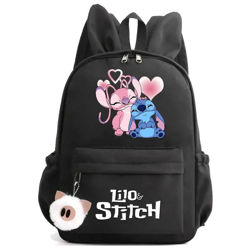 Disney Lilo Stitch Backpack Teen Girl Boy Back To School Backpack School Bag Rucksack Women Canvas Rucksack Kid Birthday Gift