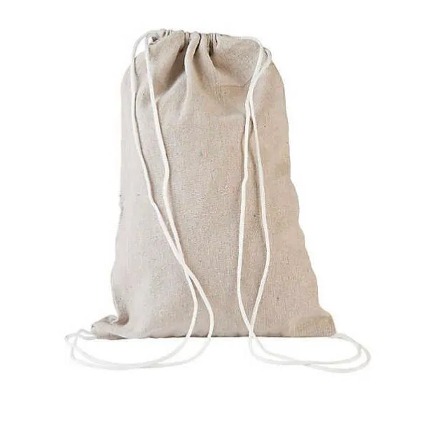 DIY Medium Natural Canvas Drawstring Backpacks (12 Pack)