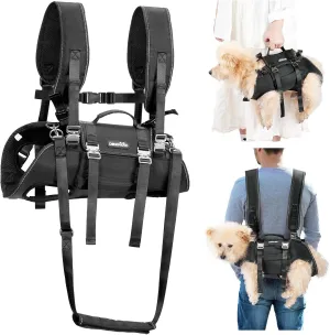 Dog Backpack Carrier for 9-16 Lbs Small Dogs, Multi-Functional Full Body Dog Carrier Harness for Hiking Cycling, Adjustable Pet Carrier Travel Bag for Puppy