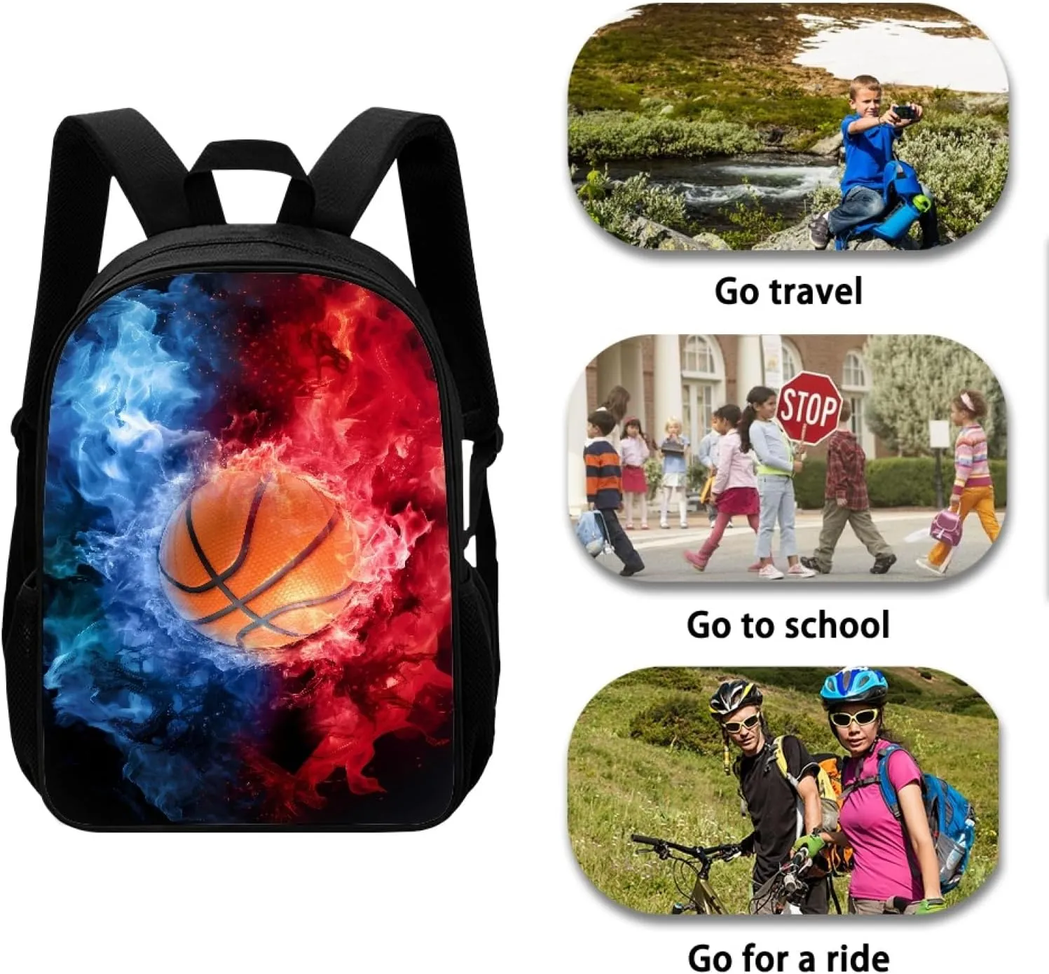 Dolyues Basketball Backpack for Boys School Book Bag for Teen Girls Children Students Bookbag Backpacks Schoolbag for Girls Kids Teen Women Casual Travel Daypacks Sport