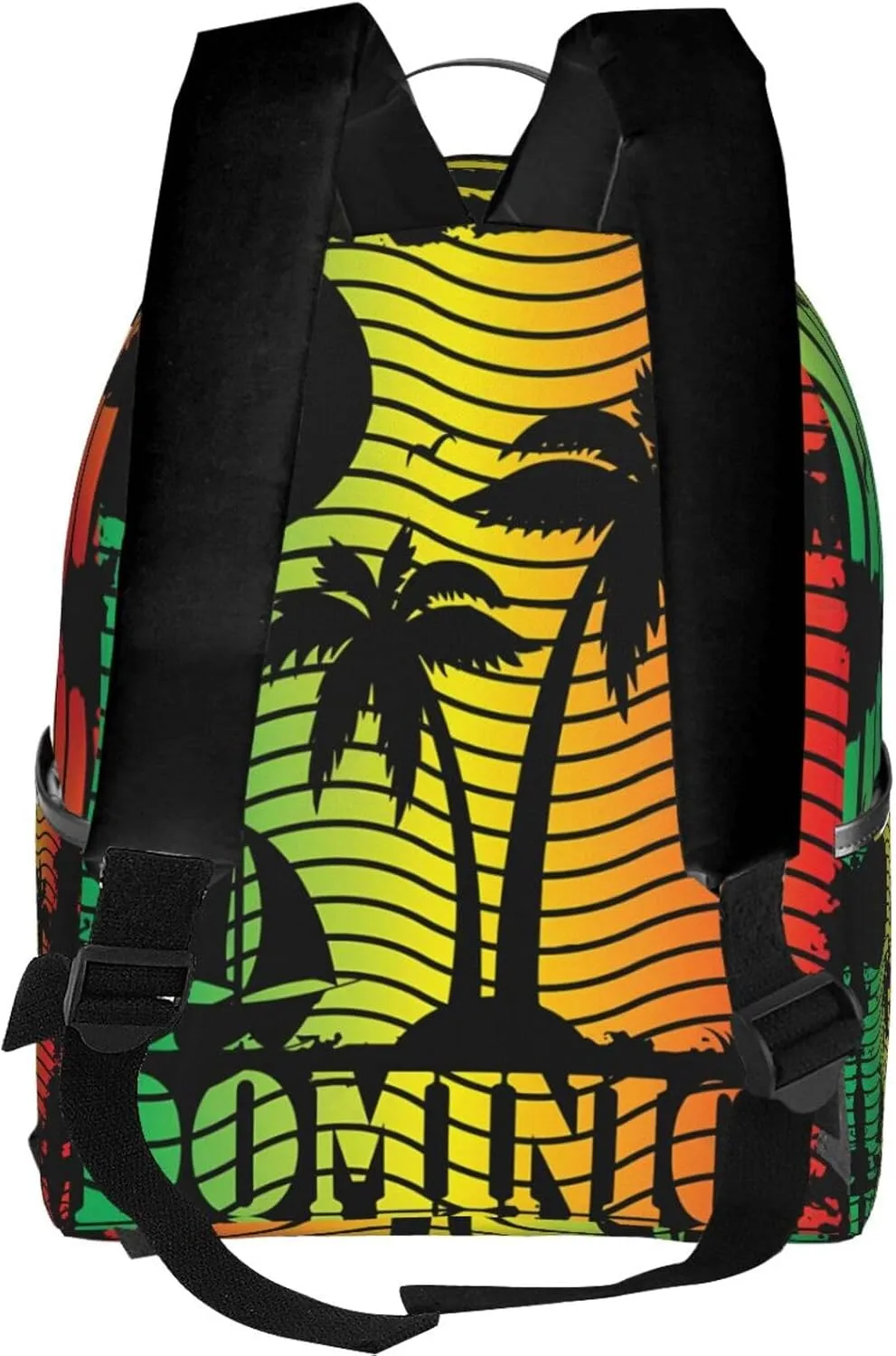 Dominica Island Scene Flag Casual Backpacks Laptop Backpack Carry-on Daypack Sports Travel Rucksack Lightweight Working Bag for Outdoor Hiking Cycling Walking