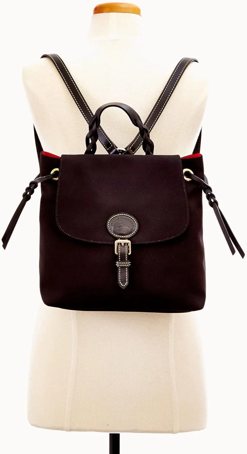 Dooney & Bourke Handbags for Women, Small Nylon Flap Backpack Purse