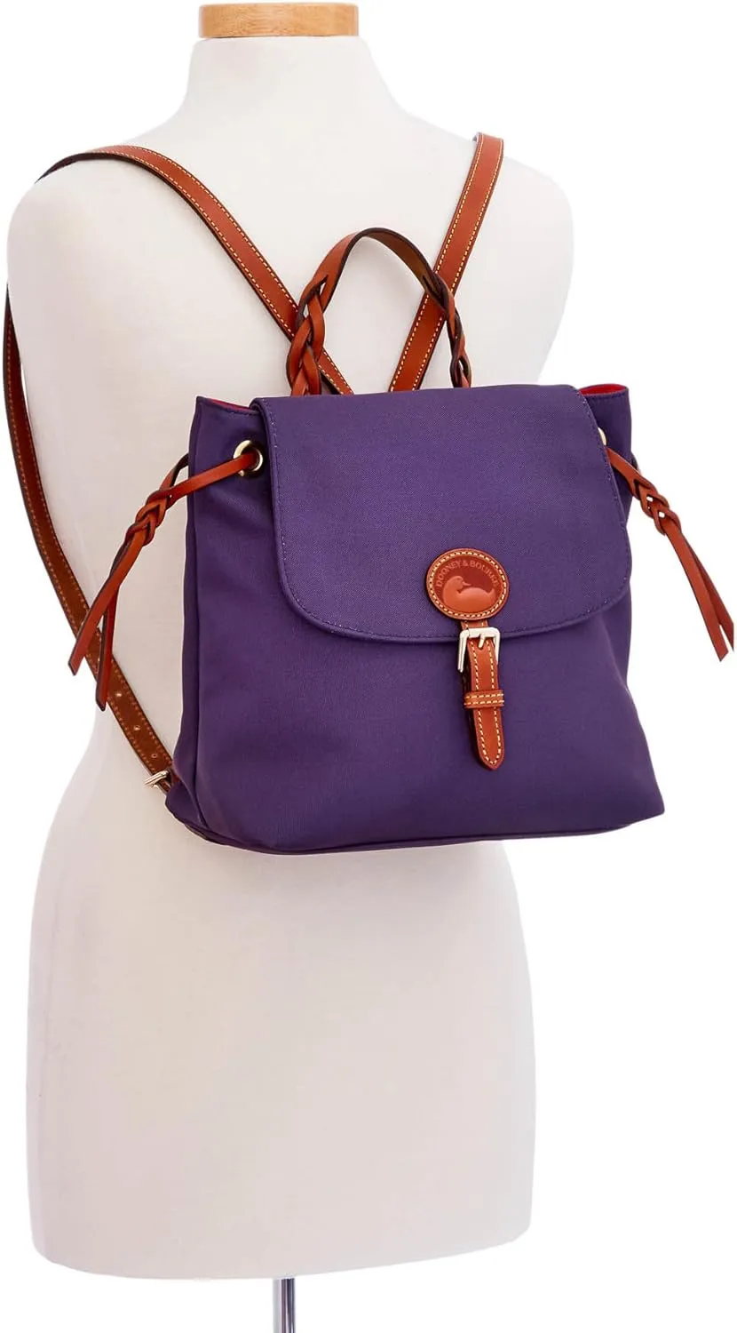Dooney & Bourke Handbags for Women, Small Nylon Flap Backpack Purse