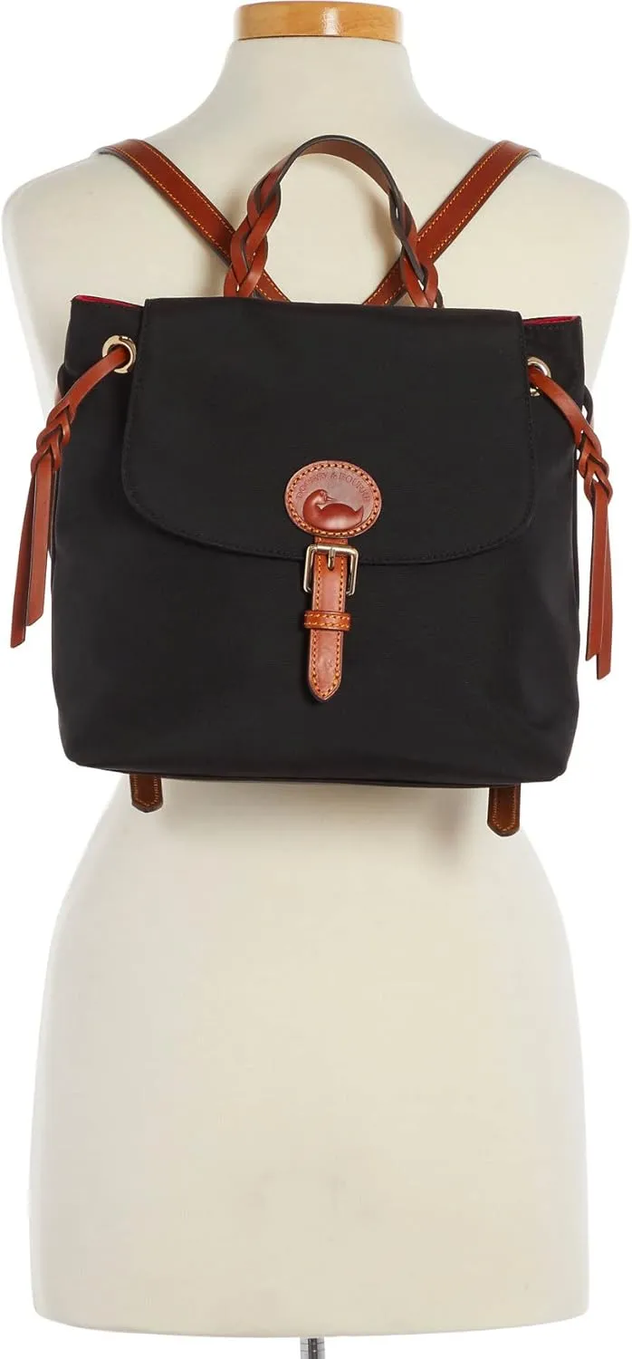 Dooney & Bourke Handbags for Women, Small Nylon Flap Backpack Purse