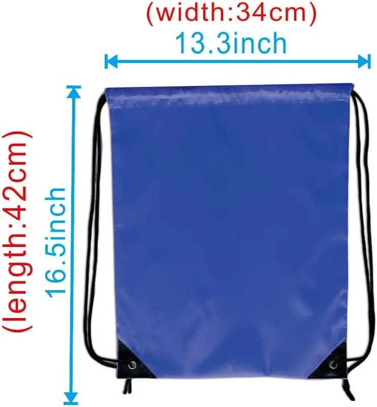 Drawstring Backpack Bulk 24Pcs Draw String Backpack Bags DIY Gym Sports Traveling Yoga Cinch Bag Sackpack Drawstring (royal blue bluenoye)