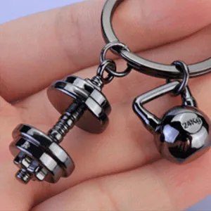 Dumbbell Keychain – Zinc Alloy Gym Accessory
