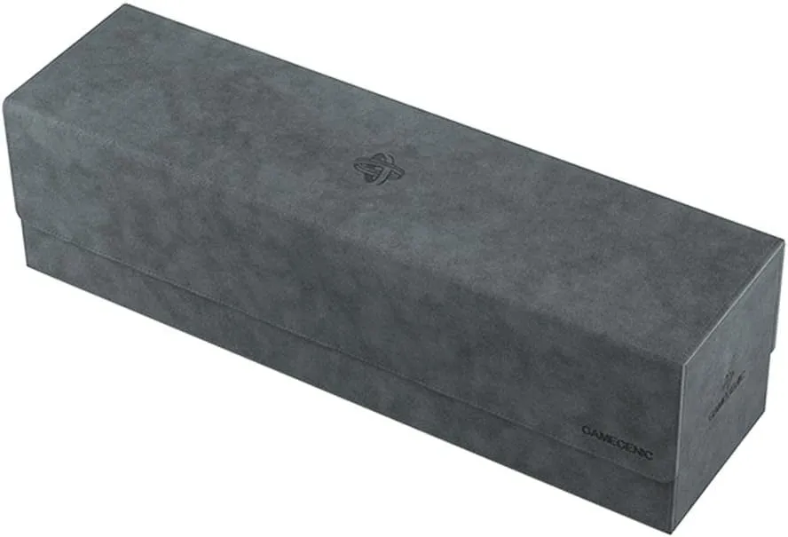 Dungeon S 550  Convertible Deck and Game Accessories Box Double-Sleeved Card Storage Card Game Protector Nexofyber Surface Holds up to 550 Cards Midnight Gray Color Made by Gamegenic,G20090