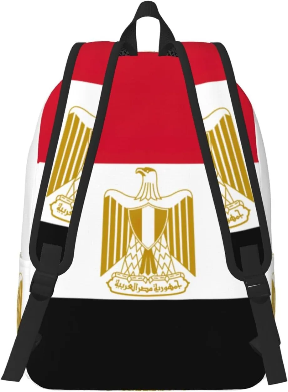 Egyptian flag print Backpack Travel Backpacks for Women Men College Backpack Computer Bag for Travel