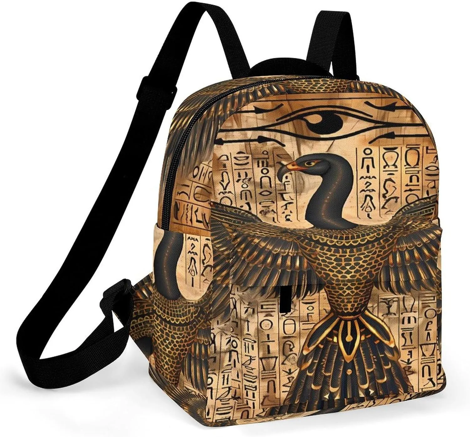 Egyptian Papyrus Depicts The Eye of Horus Mini Backpack Print Shoulder Bag Casual Daypack Handbags Purse for Women