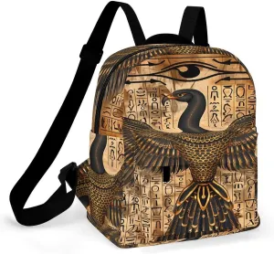Egyptian Papyrus Depicts The Eye of Horus Mini Backpack Print Shoulder Bag Casual Daypack Handbags Purse for Women