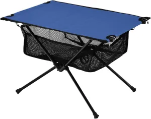 Emelivor Blue Folding Camping Table Portable Beach Table with Carry Bag Small Collapsible Table for Camping Picnic BBQ Backpacking Beach