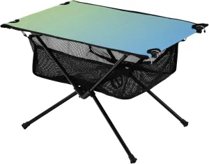 Emelivor Blue Gradient Folding Camping Table Portable Beach Table with Carry Bag Small Picnic Table for Outdoor Hiking Camping Picnic Travel