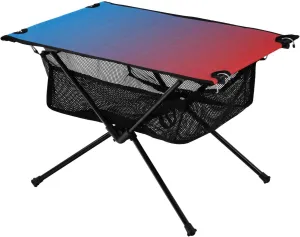 Emelivor Blue Red Gradient Folding Camping Table Portable Beach Table with Carry Bag Small Camping Side Table for Picnic Outdoor Fishing Camping Travel
