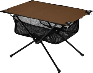 Emelivor Brown Folding Camping Table Portable Beach Table with Carry Bag Small Camp Tables for Outdoor Camping Hiking Picnic Travel