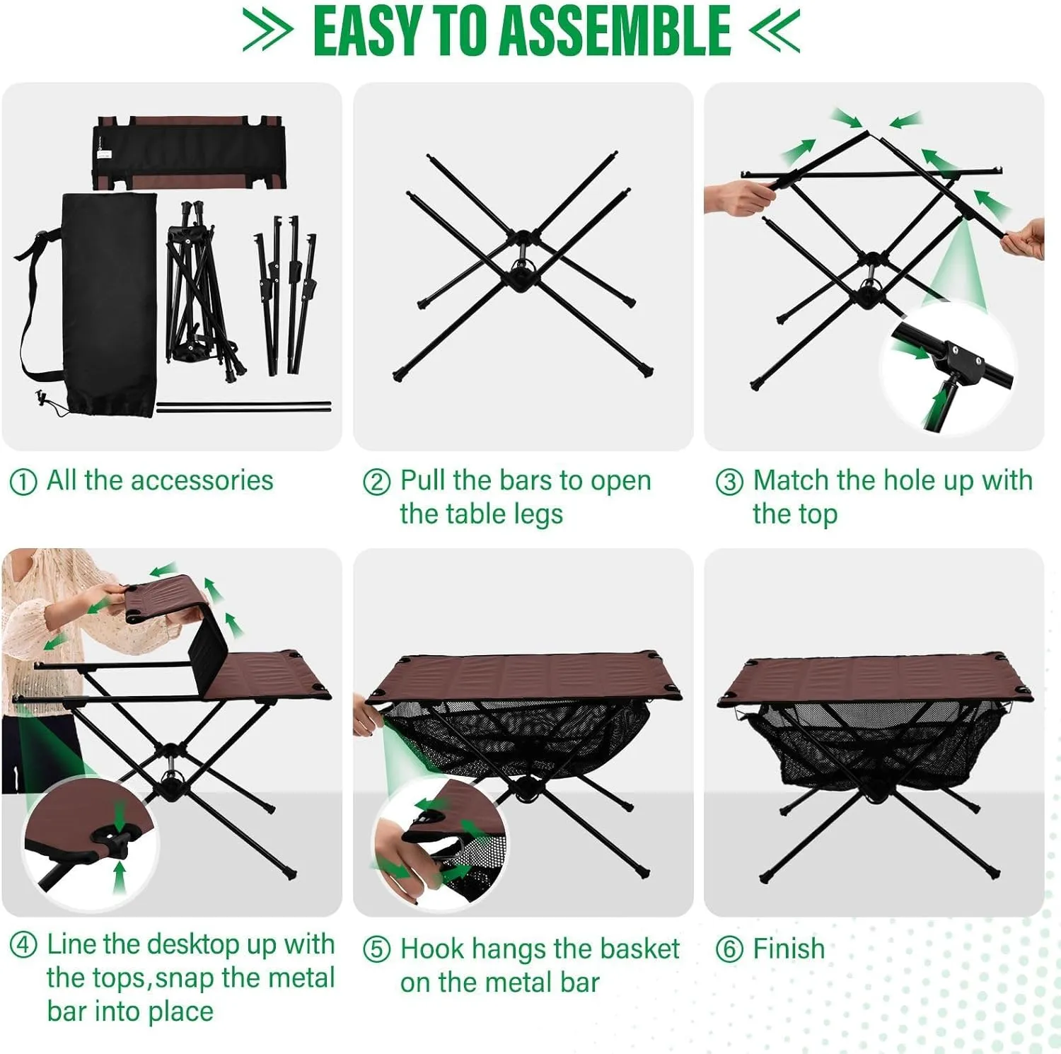 Emelivor Burgundy Dark Red Folding Camping Table Portable Beach Table with Carry Bag Small Camping Side Table for Outdoor Camping Hiking Picnic Travel