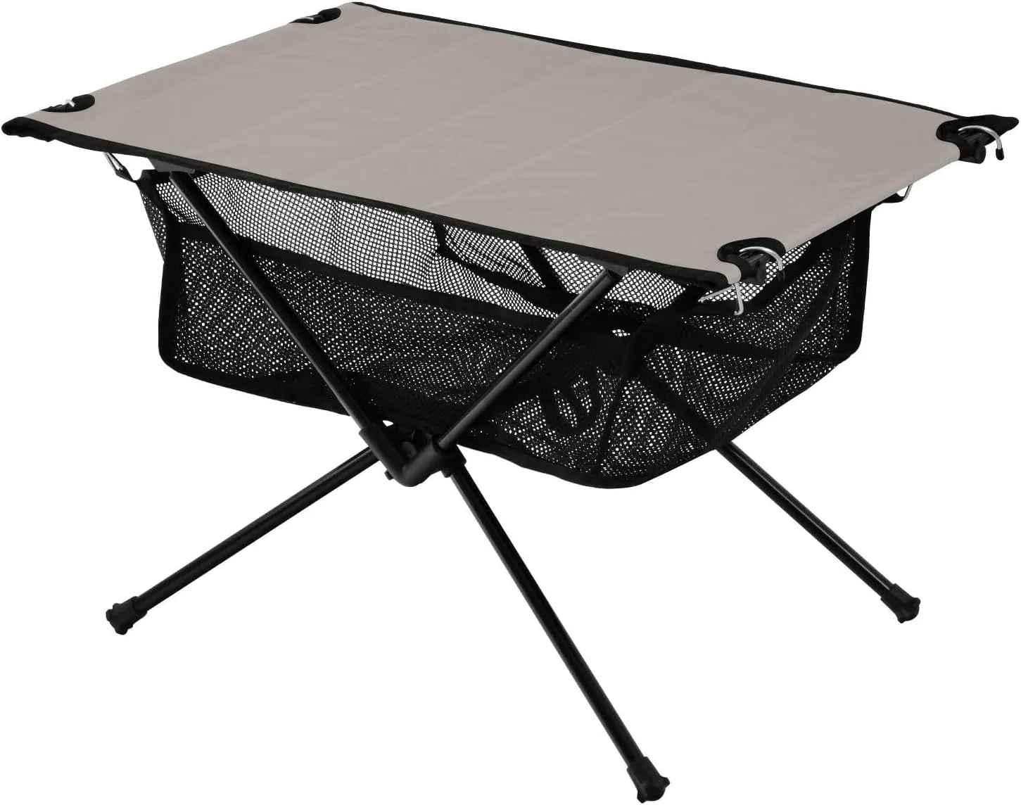 Emelivor Gray Folding Camping Table Portable Beach Table with Carry Bag Small Camp Tables for Picnic Outdoor Fishing Camping Travel