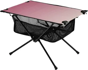 Emelivor Pink Gradient Folding Camping Table Portable Beach Table with Carry Bag Small Camp Tables for Outdoor Hiking Camping Picnic Travel