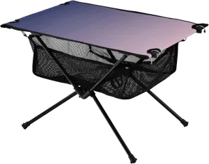 Emelivor Purple Pink Gradient Folding Camping Table Portable Beach Table with Carry Bag Small Picnic Table for Camping BBQ Hiking Outdoor Travel