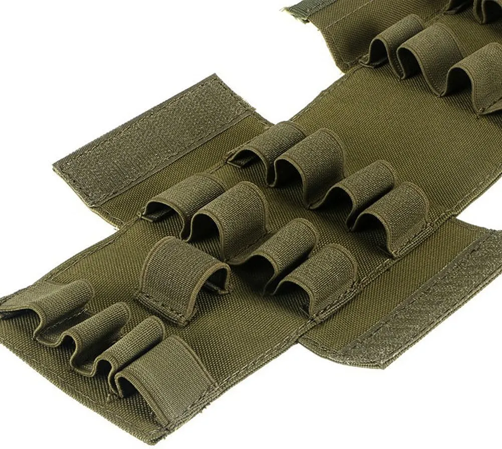 Equipment Mobile Tactical Shotgun Shell Bag MOLLE Tactical 25 Rounds Shotshell Pouch Holder Compact Foldable Shotgun Reload.Shotgun Ammo Reload Quick Access Pouch for 12 Gauge/20G