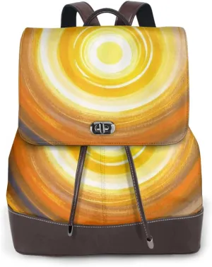 Eternal Glow Print Cute Purse Backpack for Women, Soft PU Leather Casual Backpacks for Travel, Work, Shopping