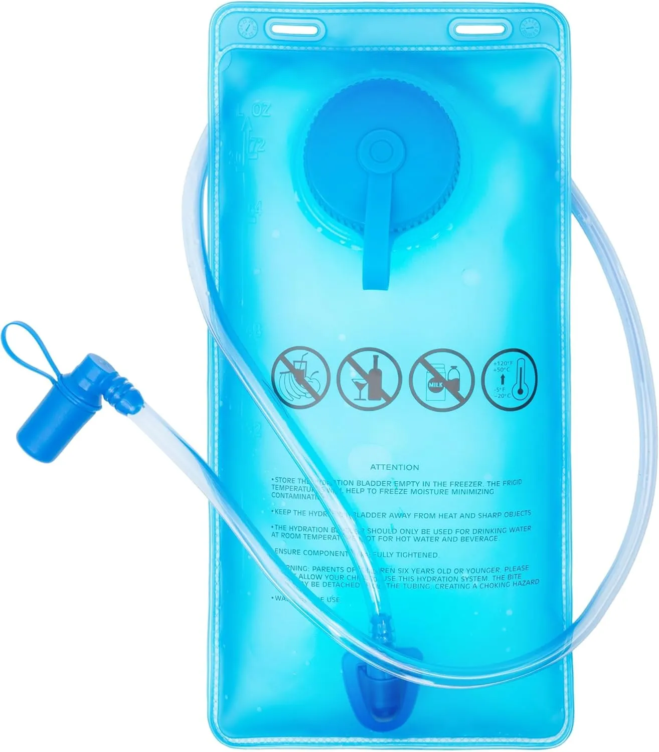 Everfun Hydration Bladder 2L/3L Water Reservoir for Hiking Backpack, Leak Proof Water Bladder with Detachable Hose & High Flow Ergonomic Bite Valve, Water Pouch for Cycling, Running