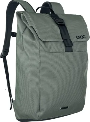 EVOC Duffle Backpack 26 Backpack Waterproof and 100% PVC-Free Tarpualin, Lid with Aluminium Hook Closure, Volume: 26 L, Weight: 875 g, Dimensions: 50 x 31 x 17 cm, Dark Olive - Black