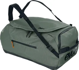 EVOC Duffle Bag 60, Sports Bag (Waterproof and 100% PVC-Free Tarpualin, Padded Shoulder Straps, Volume: 60l, Weight: 965 g, Dimensions: 60 x 34 x 30 cm), Dark Olive - Black
