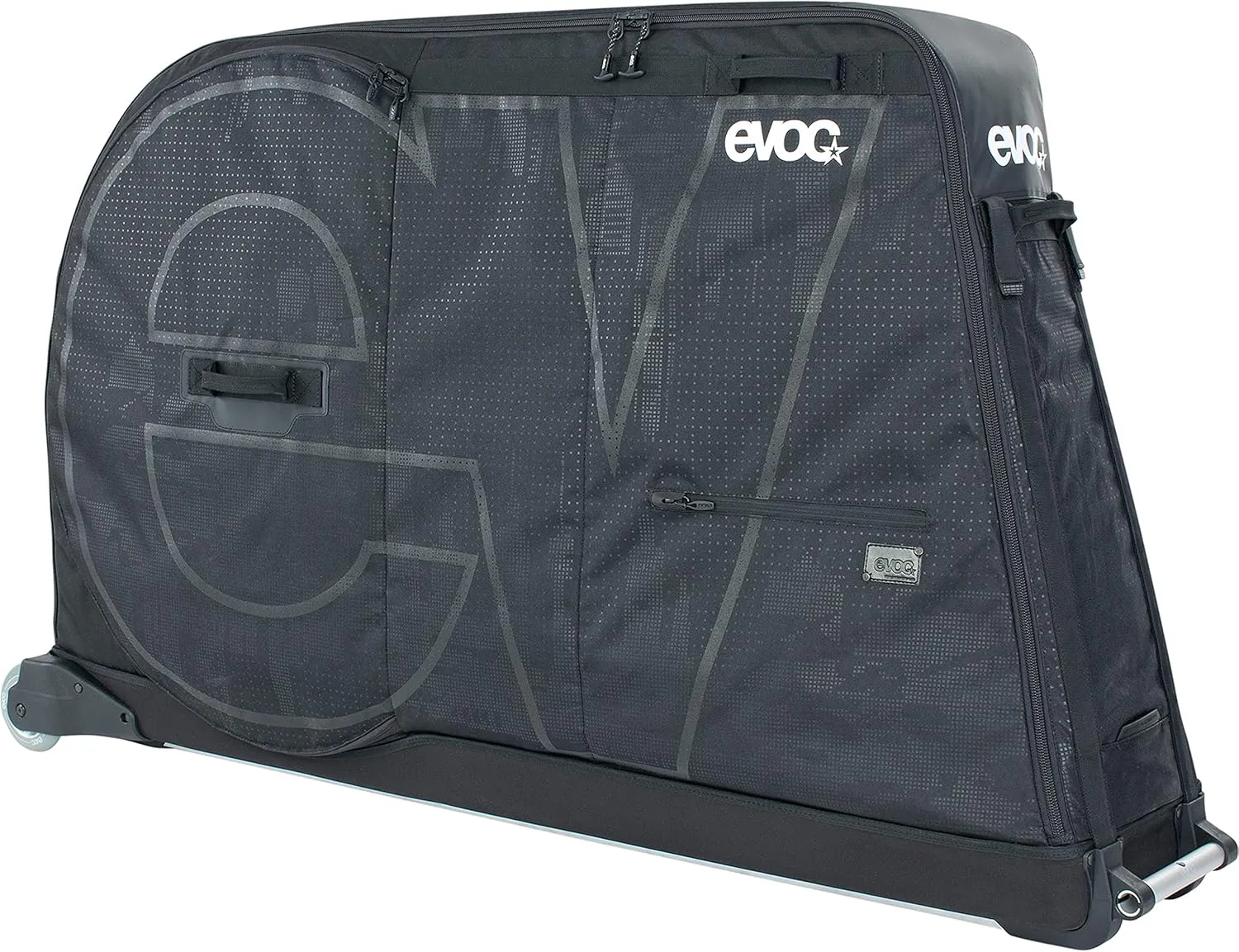 EVOC PRO Lightweight Bike Transport Bag (incl. Clip-ON Wheel 2.0, Disc Protection, Fork Mount Stabilisation, Bike Stand PRO, Frame PAD, 305L, Max. Wheelbase 130 cm)