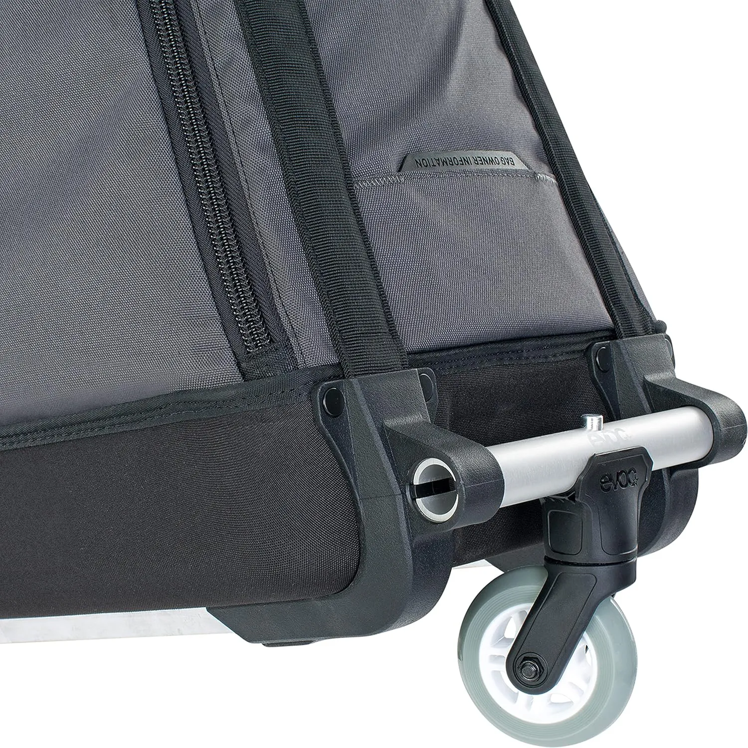 EVOC PRO Lightweight Bike Transport Bag (incl. Clip-ON Wheel 2.0, Disc Protection, Fork Mount Stabilisation, Bike Stand PRO, Frame PAD, 305L, Max. Wheelbase 130 cm)