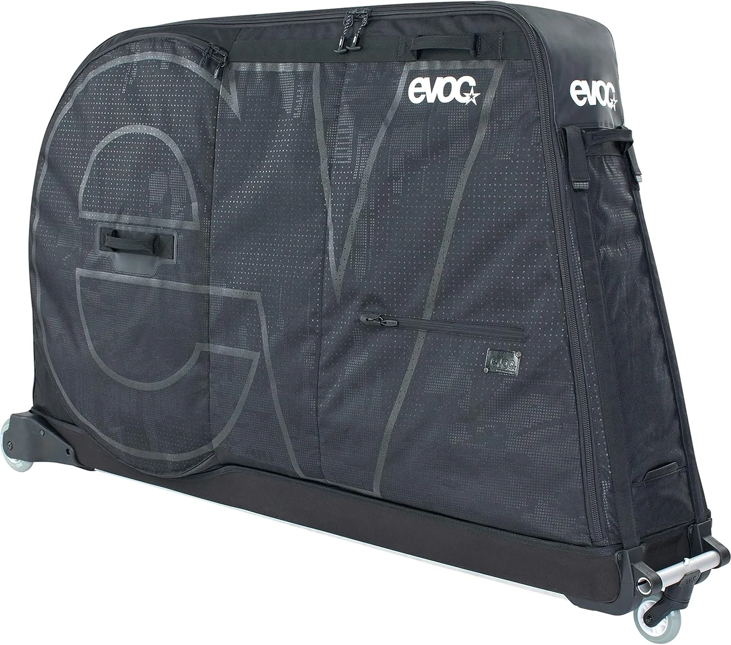 EVOC PRO Lightweight Bike Transport Bag (incl. Clip-ON Wheel 2.0, Disc Protection, Fork Mount Stabilisation, Bike Stand PRO, Frame PAD, 305L, Max. Wheelbase 130 cm)
