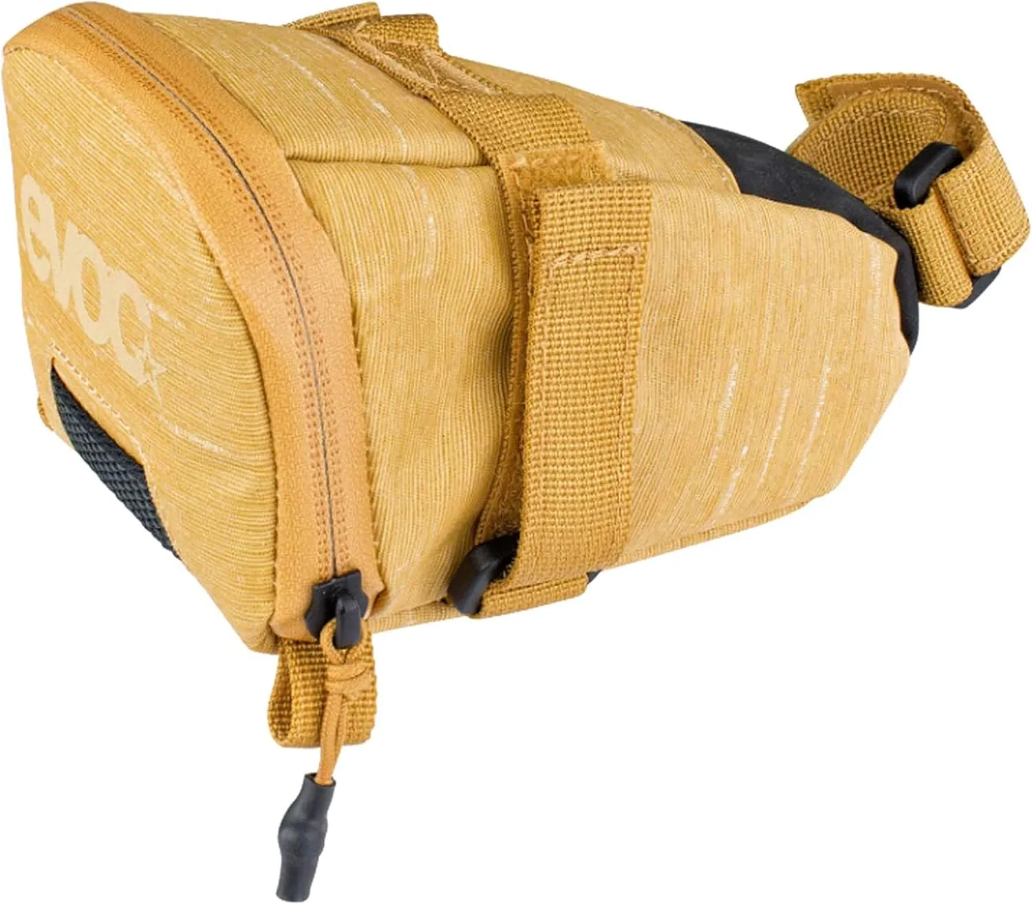 EVOC SEAT BAG TOUR saddle bag, Bicycle frame bag for more storage space on the seat post (size: M, 0.7 L storage space, abrasion-resistant, water-repellent, Hypalon reinforcement), Carbon Grey