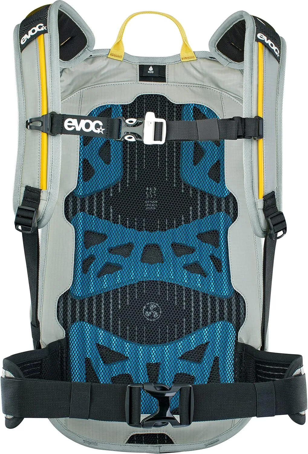 EVOC STAGE 18 technical daypack for bike tours and trails (huge storage space, well thought-out pocket management, maximum back ventilation, adjustable shoulder straps), Curry/Stone