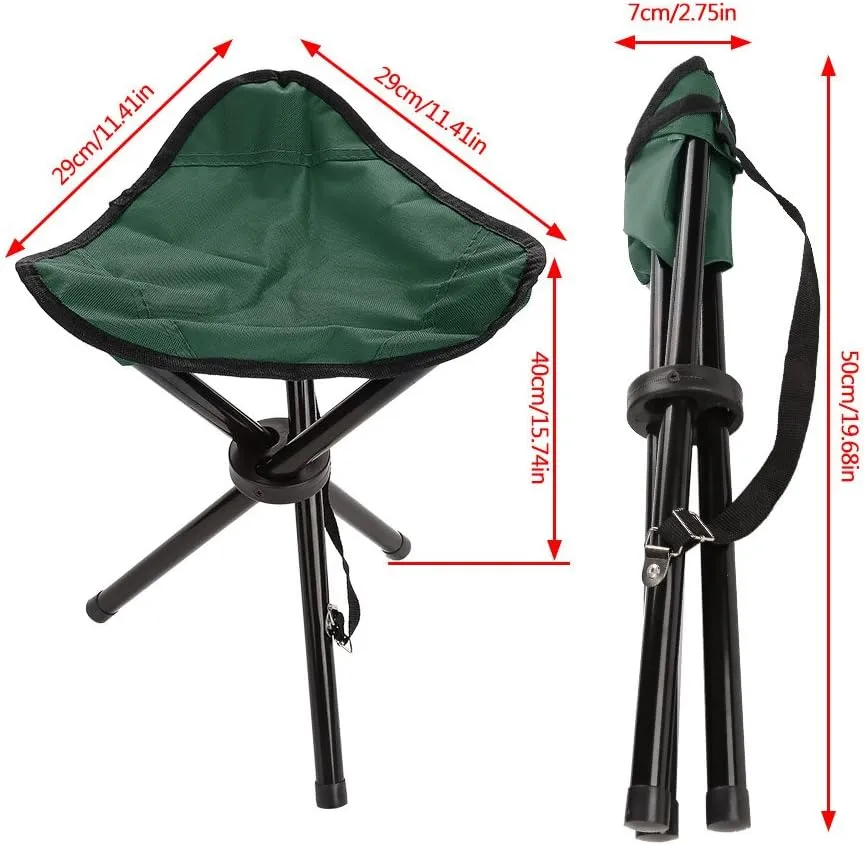 EVTSCAN Folding Camping Stool, Portable Camping Fishing Chair, Tripod Chair for Outdoor Camping Hiking Fishing Picnic BBQ Travel