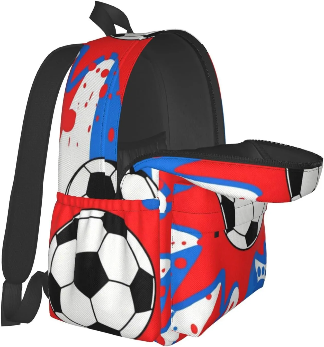 Explosion Soccer Footprints Ink Splatter Adult Backpacks 15 Inch Laptop Backpack Travel Bag for Men Women Gifts
