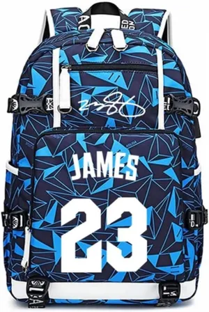 FANwenfeng Basketball Player 23 Luminous Backpack Travel Daypack Fans Bag (Style 18)