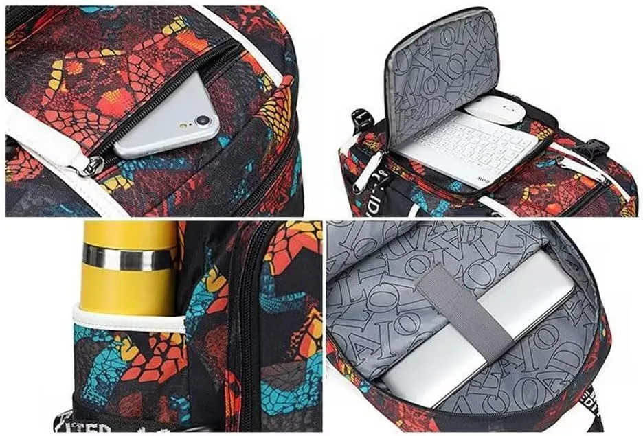 FANwenfeng Basketball Player 23 Luminous Backpack Travel Daypacks Fans Bag for Men Women (Style 7)