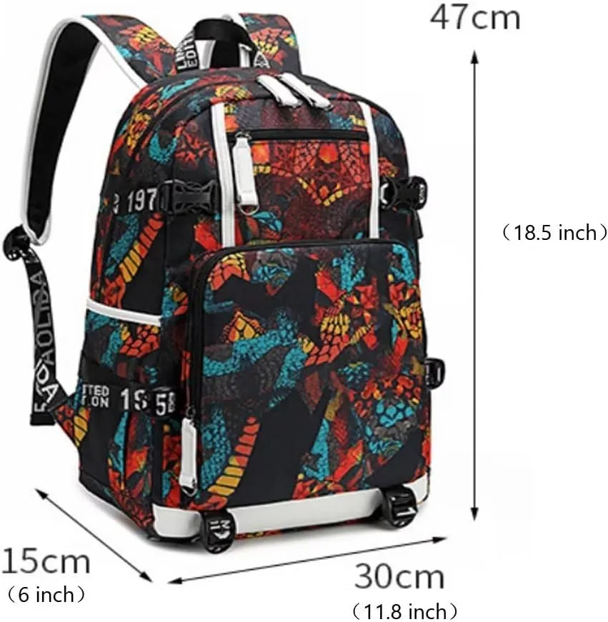 FANwenfeng Basketball Player 23 Luminous Backpack Travel Daypacks Fans Bag for Men Women (Style 7)