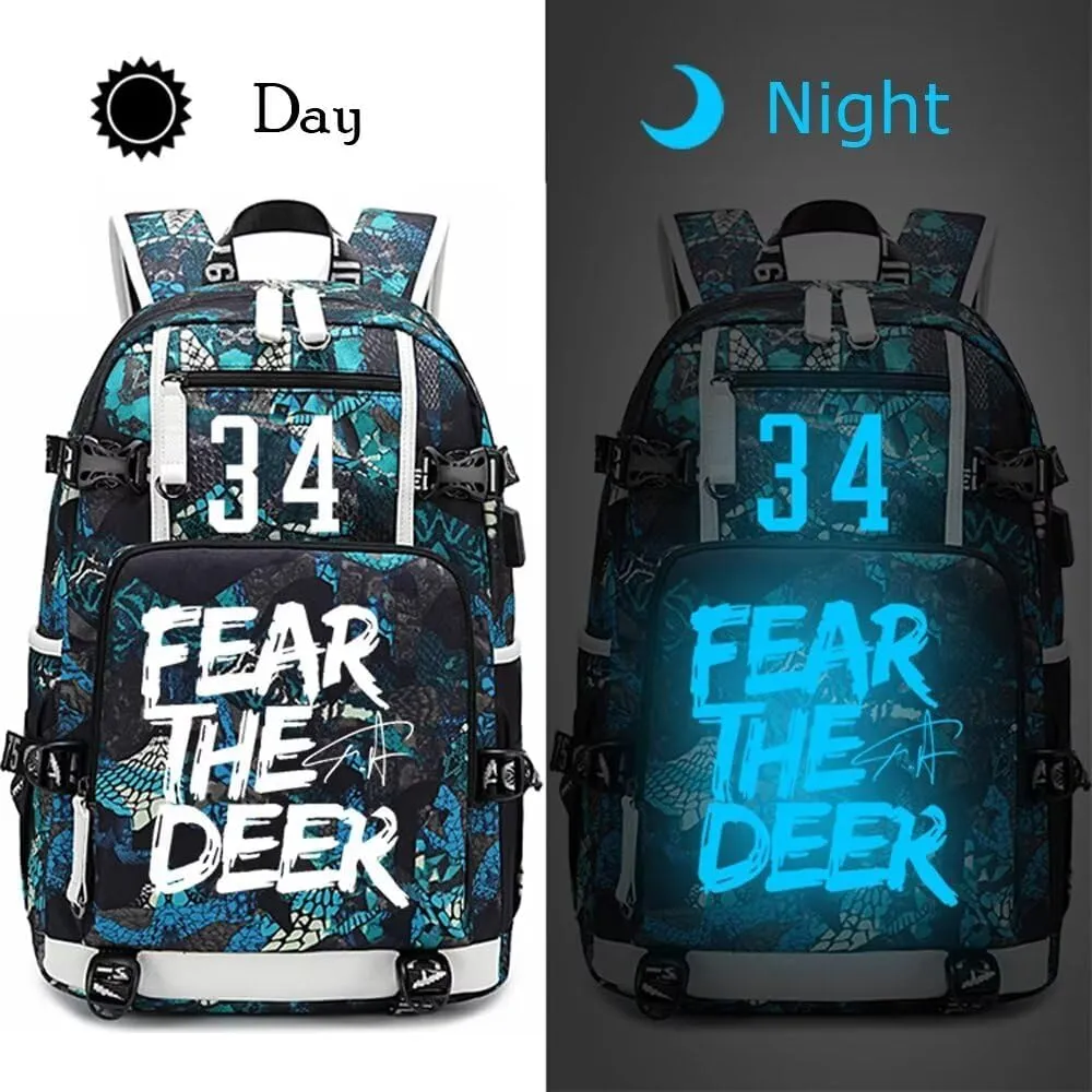 FANwenfeng Basketball Player GA34 Luminous Backpack Travel Backpack Fans Bag (Style 10)