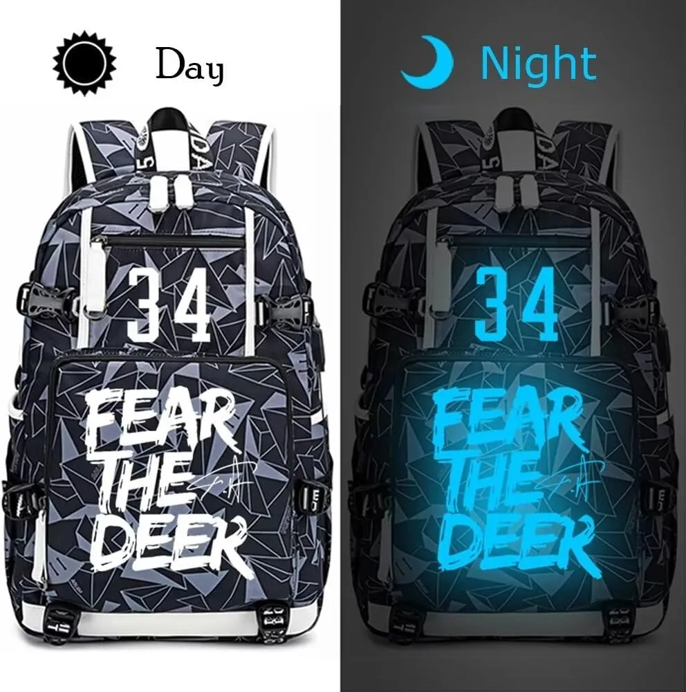 FANwenfeng Basketball Player GA34 Luminous Backpack Travel Backpack Fans Bag (Style 6)