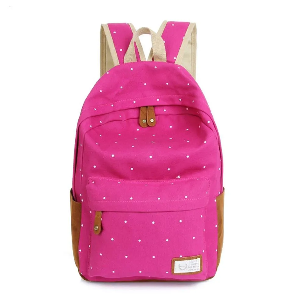 Fashion Unisex Dot Printing Backpack School Book Backpacks For Teenager Girl Boy School Bag Casual Stylish HB88