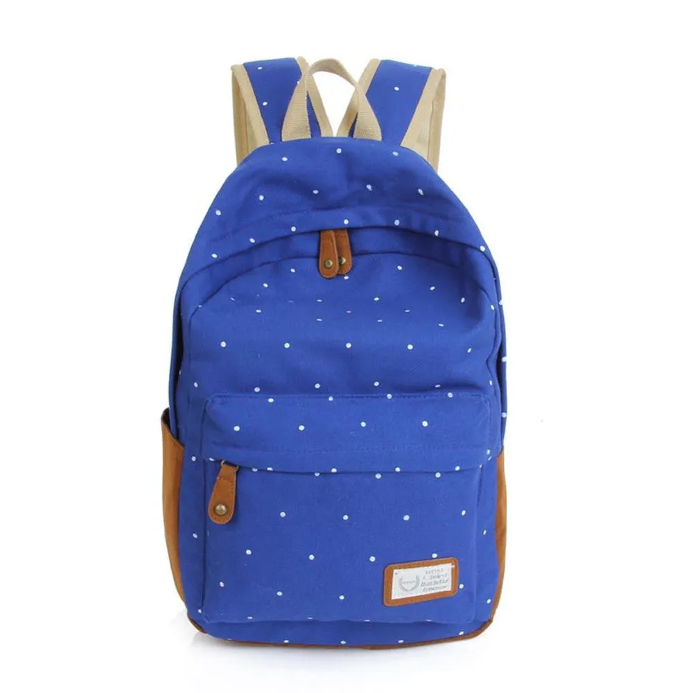 Fashion Unisex Dot Printing Backpack School Book Backpacks For Teenager Girl Boy School Bag Casual Stylish HB88