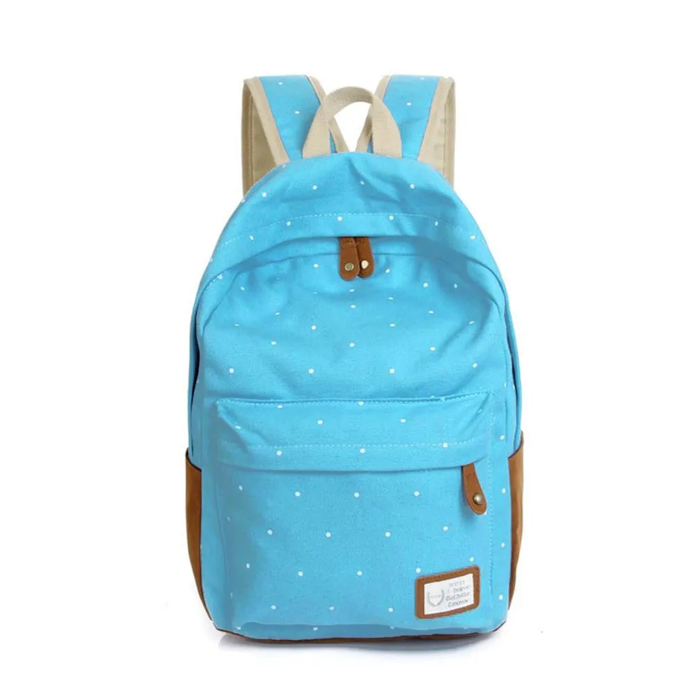 Fashion Unisex Dot Printing Backpack School Book Backpacks For Teenager Girl Boy School Bag Casual Stylish HB88