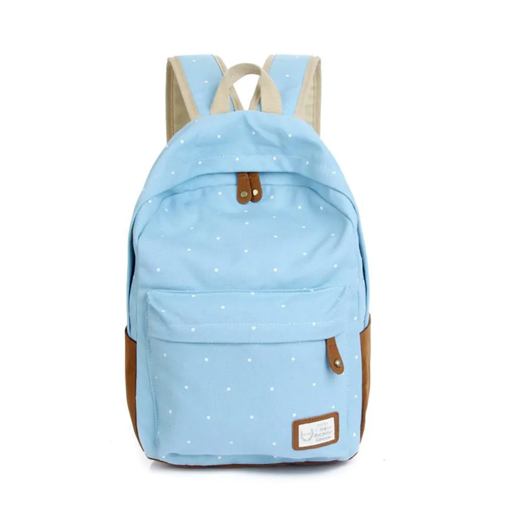 Fashion Unisex Dot Printing Backpack School Book Backpacks For Teenager Girl Boy School Bag Casual Stylish HB88