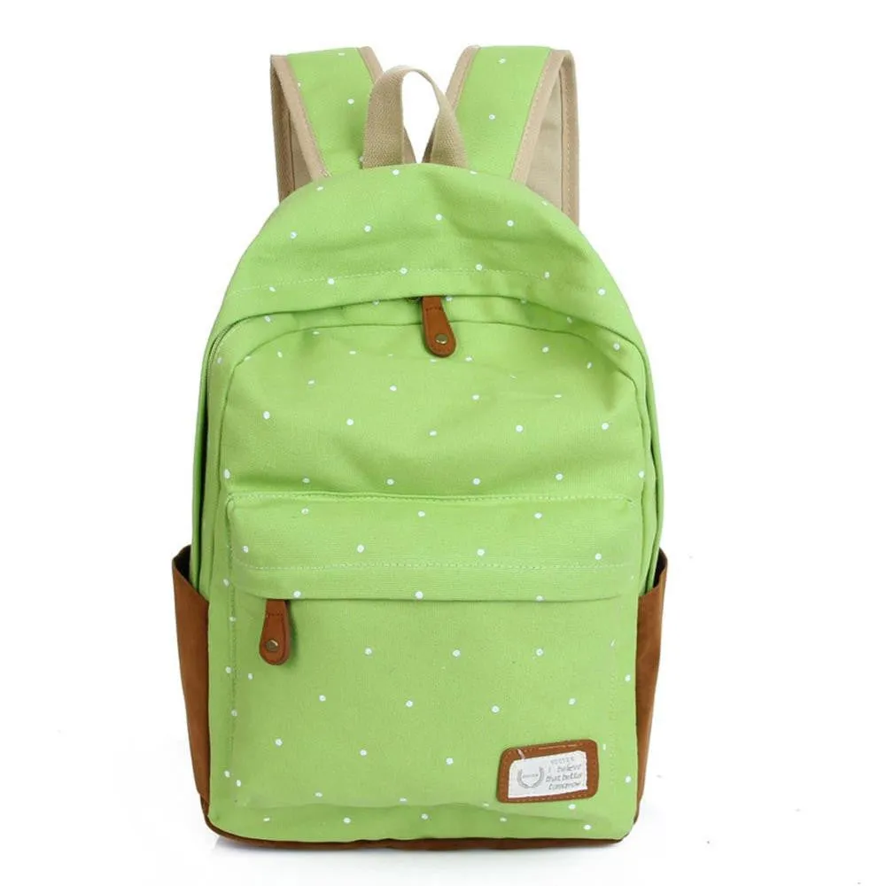 Fashion Unisex Dot Printing Backpack School Book Backpacks For Teenager Girl Boy School Bag Casual Stylish HB88